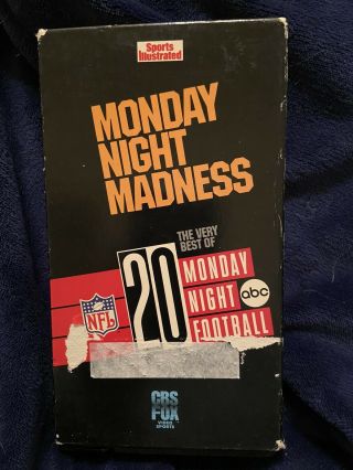Vintage Nfl Vhs Monday Night Madness The Very Best Of Monday Night Football Rare