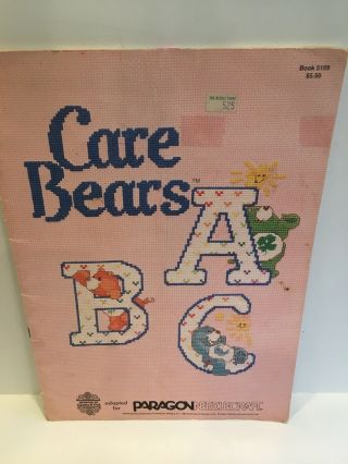 Rare Vintage Care Bears Abc Alphabet Cross Stitch Book 5109 - 1985