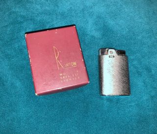 Rare Vintage Ronson Flint Lighter With Box Capri Essex