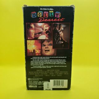 Dolly Dearest (VHS 1994) - RARE HORROR CULT - VIDMARK - KILLER DOLL - EX - RENTAL 2