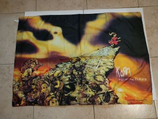 Korn Follow The Leader Banner 40x30 Inch Tapestry Fabric Poster Flag Rare