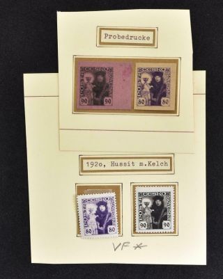 Czechoslovakia 1920 Rare Hussites/protestant Proof Prints Must Look,  Cssr,  Csr