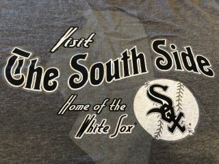 Rare Xl Majestic Select Chicago White Sox Shirt 50/50 Visit South Side Throwback