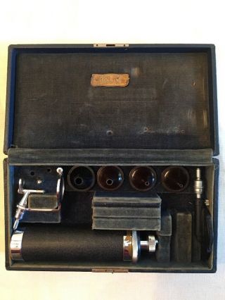 Old Vintage Rare Boehm Ophthalmoscope Otoscope Diagnostic Set Fitted Hard Case
