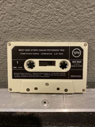 Oscar Peterson Trio West Side Story JAPAN Cassette Verve Dolby MEGA RARE 3