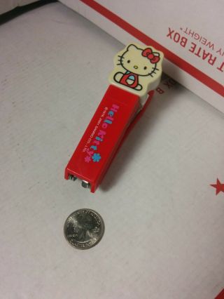 Vintage 1976 2001 Sanrio Hello Kitty Red Mini Stapler - Cool,  Good Shape - Rare