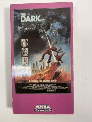 The Dark Vhs Horror Sci - Fi - Hard To Find Rare 1990