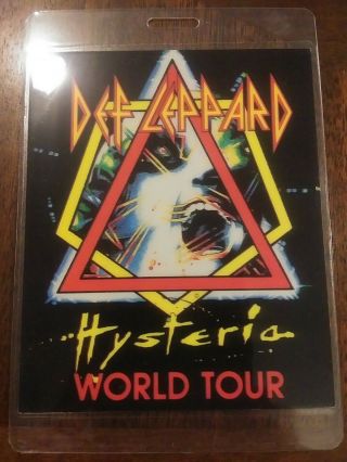 Def Leppard 1988 Hysteria World Tour Backstage Pass Laminate Rare