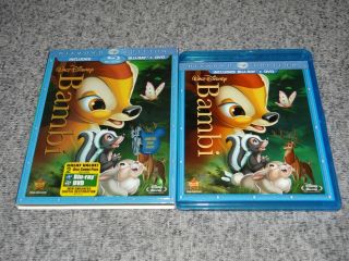 Bambi (disney Blu - Ray,  Dvd,  2011,  2 Disc Diamond Edition) W/ Rare Oop Slipcover