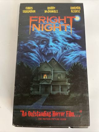 " Fright Night " Vhs Slasher Gore Roddy Mcdowall Rare Cover