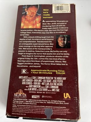 The Horror Show VHS cult Horror Rare House 3 Horace Pinker 2