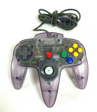 For N64 Nintendo 64 Controller Rare Clear Purple