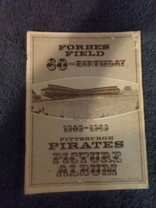 Rare 1969 Mlb Pittsburgh Pirates Forbes Field 60th Birthday 1909 - 1969 Clemente