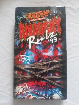Ecw - Anarchy Rulz 99 (vhs,  2002) Rare Oop 1999 90s Pro Wrestling