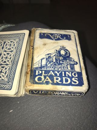 Very Rare Vintage Vr Victoria Railways Playing Cards Full Deck No Jokers.