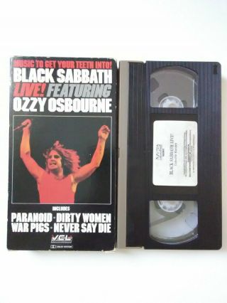 Rare Black Sabbath Live Ozzy Osbourne Paranoid Media Cult Heavy Metal Rock Vhs
