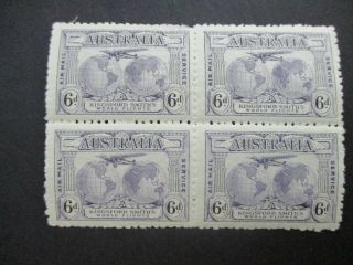 Pre Decimal Stamps: Airmail Block Mnh - Rare - (c412)
