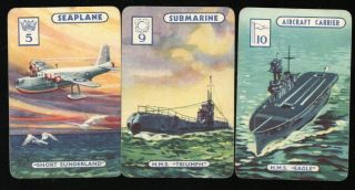 3 Rare 1940s Wwii Royal Navy Warships Swap Cards Wwii Warships Hms Eagle Triumph