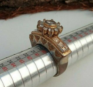 Rare Extremely Ancient Medieval Bronze Roman Ring Authentic Engraved Artifact