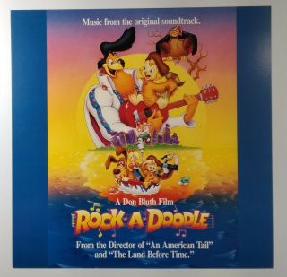 Rock A Doodle Poster Promo Flat 12x12 Rare Vhtf 1992 Don Bluth