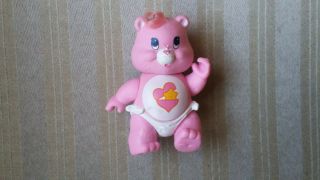 Rare Vintage 1984 Care Bears Pink Baby Hugs Bear Collectible 3” Plastic Pvc