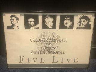 Queen And George Michael Rare Five Live Promo Poster