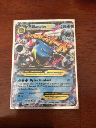 M Blastoise Ex 30/146 Ultra Rare Full Art Holo Pokemon Card Nm In Sleeve