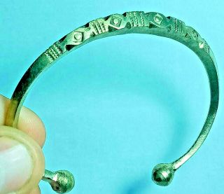 Extremely Rare Ancient Roman Bronze Bracelet Authentic Artifact