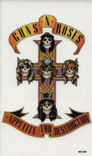 Vintage 3 " X 5 " Promo Sticker: Guns N 