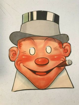 Vintage Rare Jiggs Bringing Up Father Comic Paper Character Mask King Features