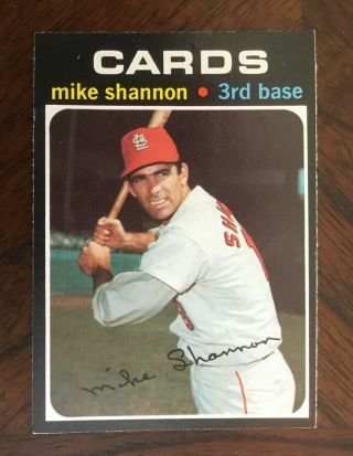 1971 Topps Baseball 735 Rare Hi Mike Shannon St.  Louis Cardinals Dazzling Nm