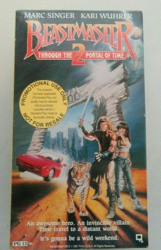 Vintage Beastmaster 2 “through The Portal Of Time”/ Trust Rare Promo Vhs