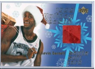 Rare 1999 Upper Deck Holiday Season Kevin Garnett Santa Suit Card