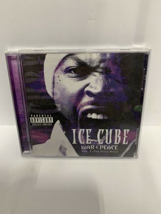 Rare Misprint Disc Label Ice Cube War & Peace Volume 2 Dr.  Dre Mc