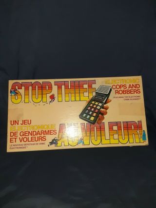 Stop Thief Electronic Cops & Robbers Board Game Parker Brother 1979 Rare Fr/en