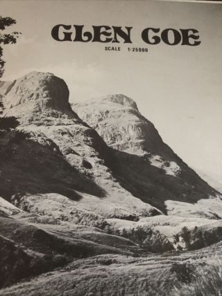 Glencoe Vintage Map Guide 1.  5 In Mile 1:40000 Contoured Approx 50 X 80cm Rare