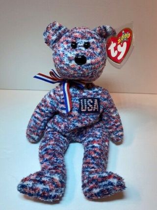 Ty Beanie Baby 2000 Usa Bear Tag Errors Collectible Rare