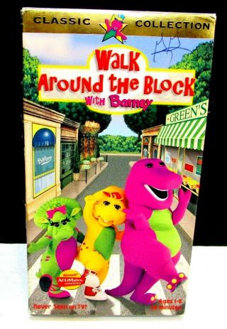 Barney - Walk Around The Block With Barney (vhs 1999) Barney And Friends - - Rare