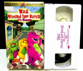 Barney - Walk Around the Block with Barney (VHS 1999) Barney And Friends - - RARE 3