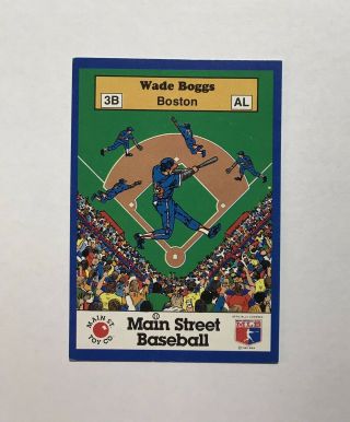 Rare Wade Boggs 1989 Main Street Baseball Card Game With Bar Code Sticker