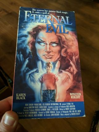 Eternal Evil Aka The Blue Man 1985 Vhs Lighting Video Karen Black Rare Horror