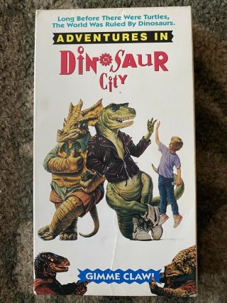 Adventures In Dinosaur City Vhs - Kids Film Vintage 1991 - Rare Oop