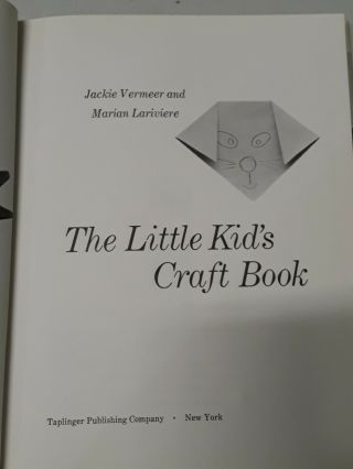 VINTAGE 1973 The Little Kid ' s Craft Book by Vermeer - Hardcover Dust Jacker RARE 3