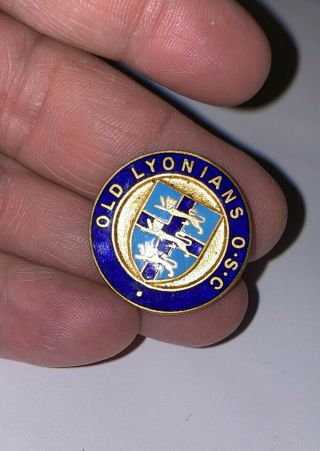 Old Lyonians O.  S.  C Pin Badge Rare Sports Collectable