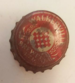 Rare " Walkerville Brewery " Beer Bottle Cap - Good - Major Dent - Corrosion