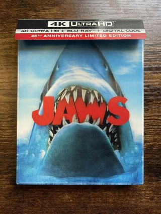 Jaws 4k Uhd Limited Edition - Like Limited Lenticular Box & Book,  Rare