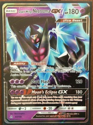 Pokemon Card Dawn Wings Necrozma Gx Ultra Rare 63/156 Ultra Prism