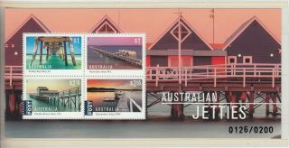 2017 Australian Jetties Special Miniature Sheet.  Lim/edit Of 200.  Muh.  Very Rare