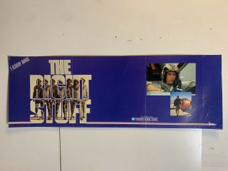 THE RIGHT STUFF rare Warner VHS era VIDEO BANNER POSTER cult sci - fi Air Force 3