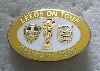 Rare & Old Leeds United Supporter Enamel Badge - England World Cup Germany 2006